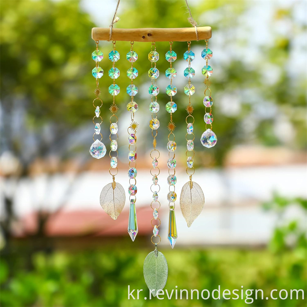 crystal glass wind chimes